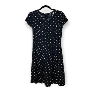 H&M Black & White Polka Dot Short Sleeve  Dress